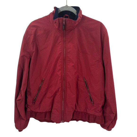 L.L. Bean Burgundy Fleece-Lined Jacket Mens Size M - Picture 1 of 10